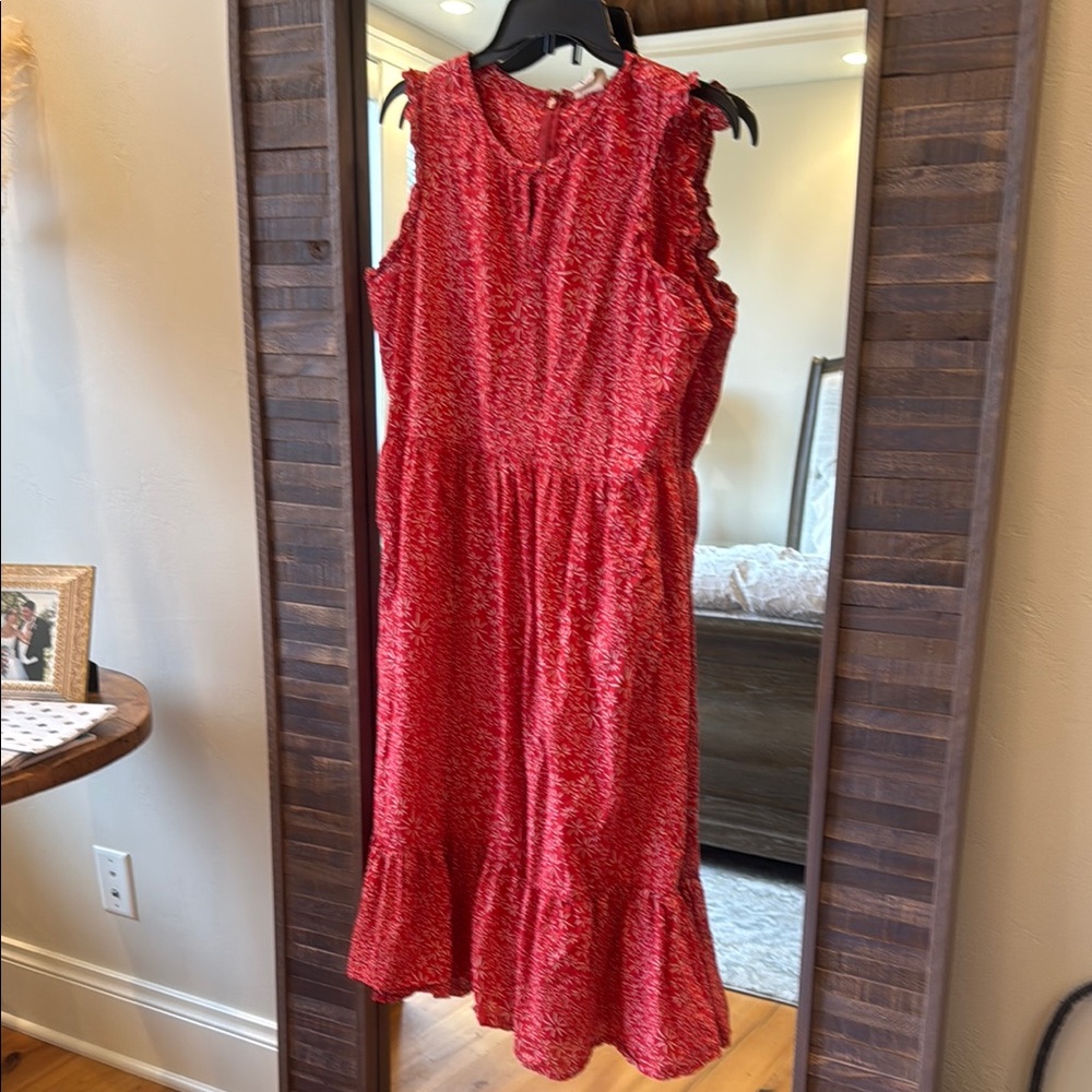 Red Sleeveless Mata Traders Dress